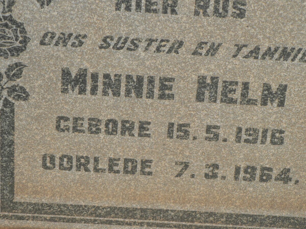 HELM Minnie 1916-1964