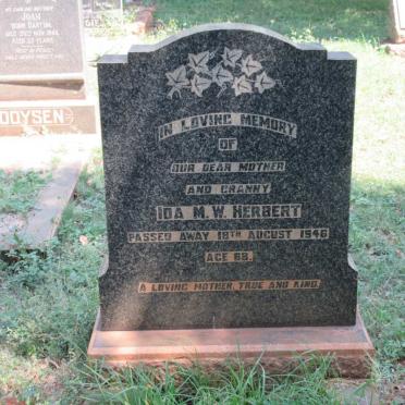 HERBERT Ida M.W. -1946