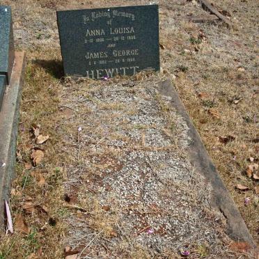 HEWITT James George 1882-1959 &amp; Anna Louisa 1886-1958