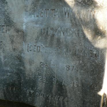 HEYNEKE Jan Christoffel 1873-1955 &amp; Aletta Wilmina ESTERHUYSEN 1874-1940