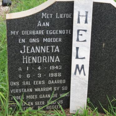 HELM Jeanneta Hendrina 1943-1988