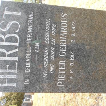 HERBST Pieter Gerhardus 1917-1977