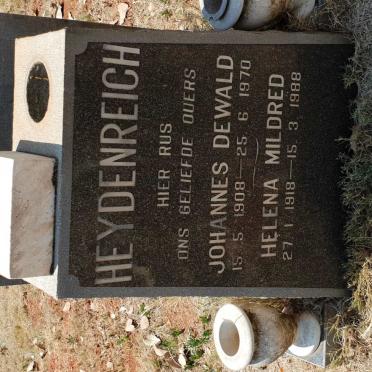 HEYDENREICH Johannes Dewald 1908-1970 &amp; Helena Mildred 1918-1988