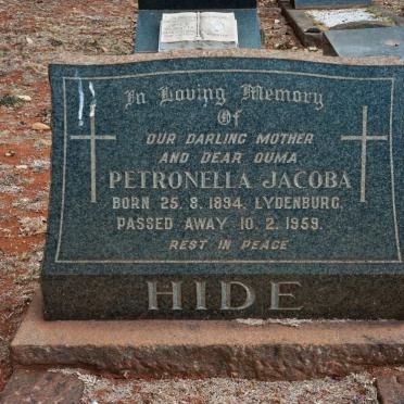 HIDE Petronella Jacoba 1894-1959