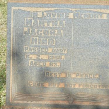 HIND Martha Jacoba -1956