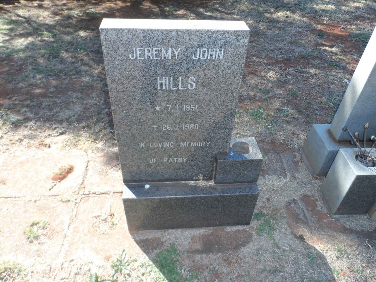 HILLS Jeremy John 1957-1980