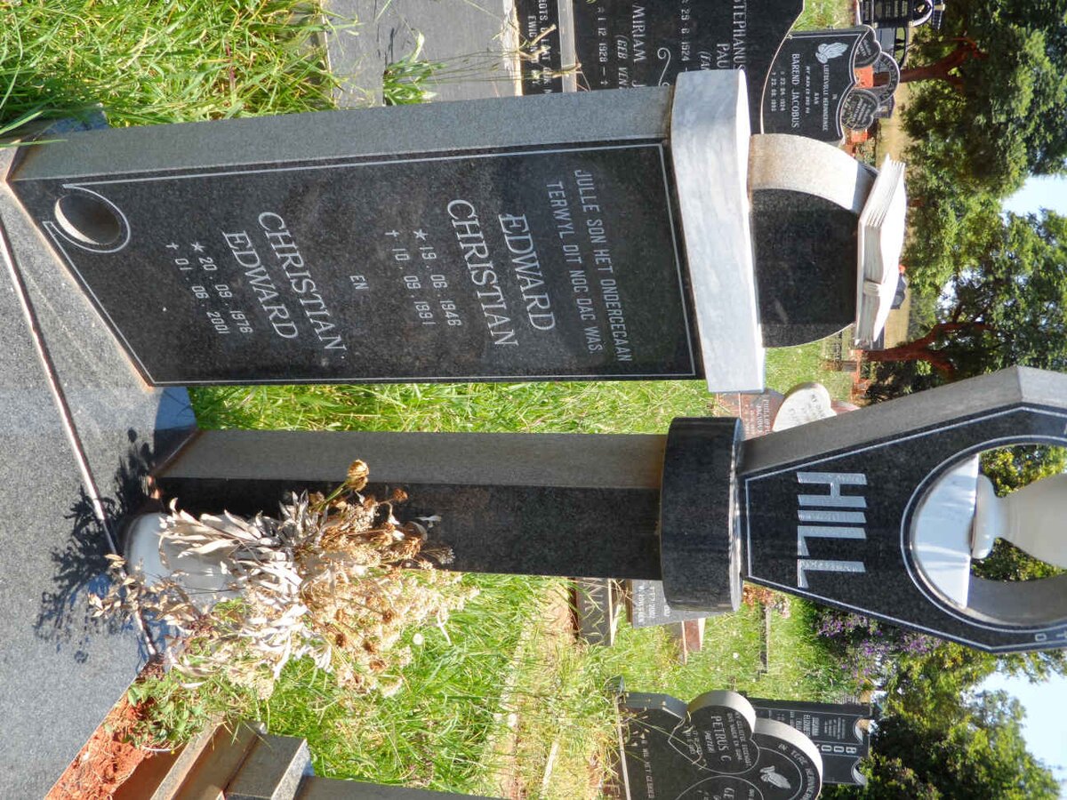 HILL Edward Christiaan 1946-1991 :: HILL Christiaan Edward 1976-2001