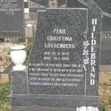 HILDEBRAND Febie Christina Loggenberg 1929-1996