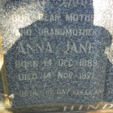 HINDS Louis James 1887-1956 &amp; Anna Jane 1889-1971