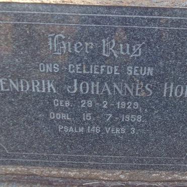 HORN Hendrik Johannes 1929-1958