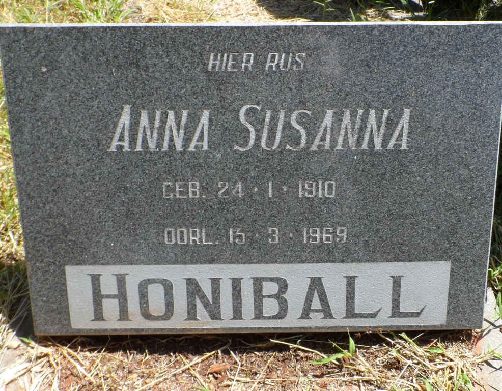 HONIBALL Anna Susanna 1910-1969