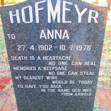 HOFMEYR Anna 1902-1976