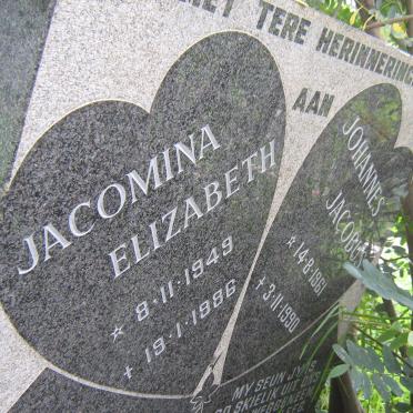 HORN Jacomina Elizabeth 1949-1986 :: BRITZ Johannes Jacobus 1961-1990