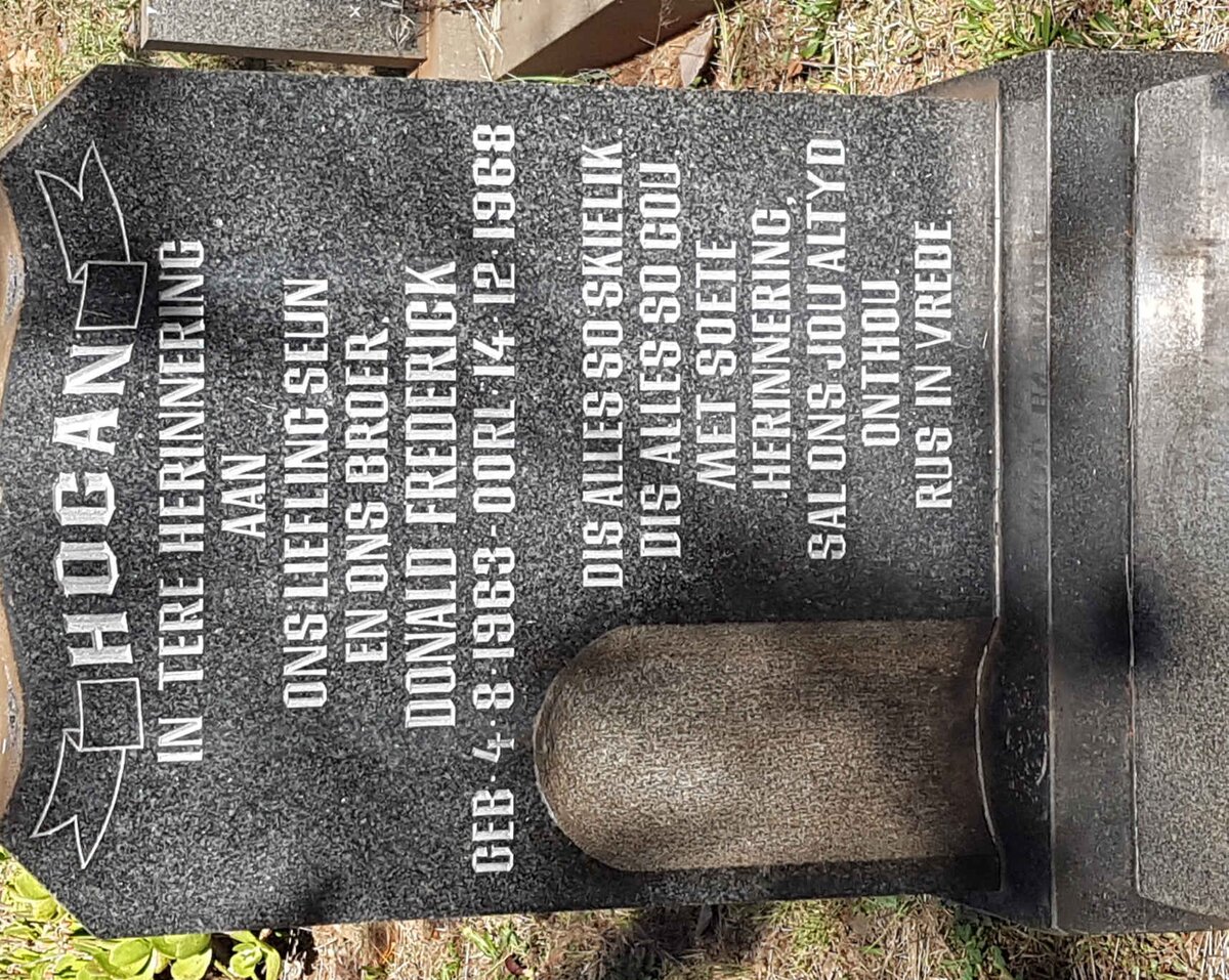 HOGAN Donald Frederick 1963-1968