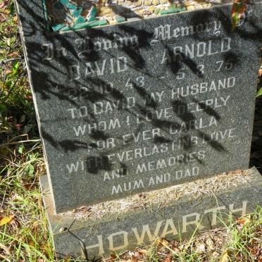 HOWARTH David Arnold 1943-1975