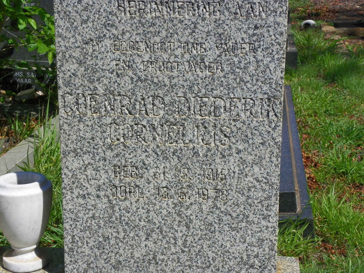 HUMAN Coenrad Diederik Cornelius 1915-1978