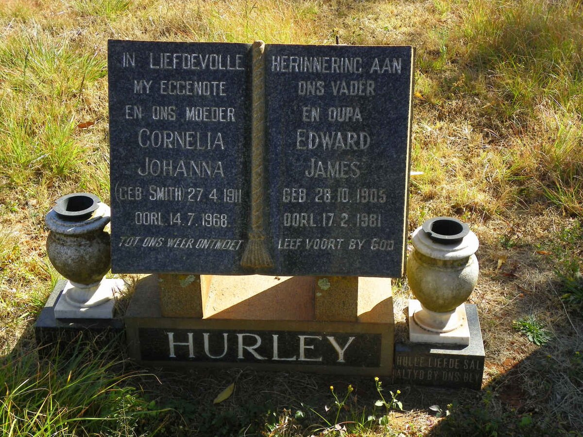 HURLEY Edward James 1905-1981 &amp; Cornelia Johanna SMITH 1911-1968