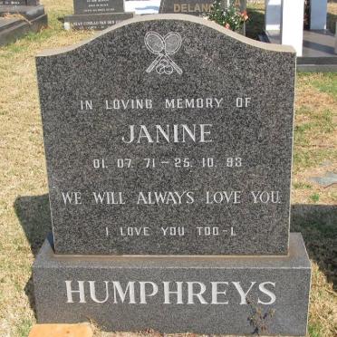 HUMPHREYS Janine 1971-1993