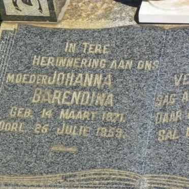 HUGO Johanna Barendina 1871-1959