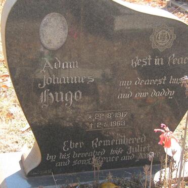 HUGO Adam Johannes 1917-1963 &amp; Juliet Mary 1917-1989