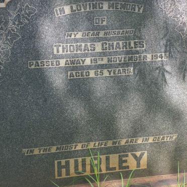HURLEY Thomas Charles -1945