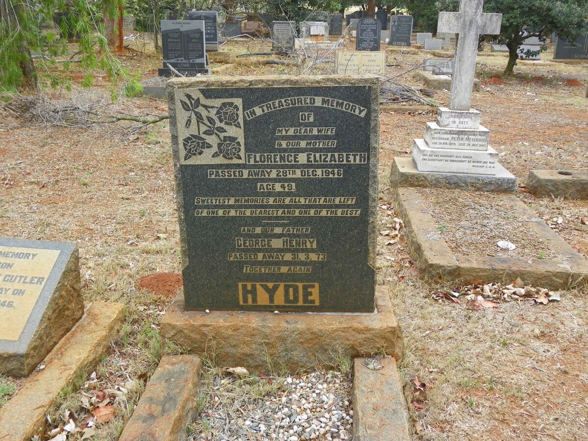 HYDE George Henry -1973 &amp; Florence Elizabeth -1946