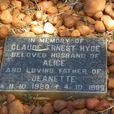 HYDE Claude Ernest 1920-1989