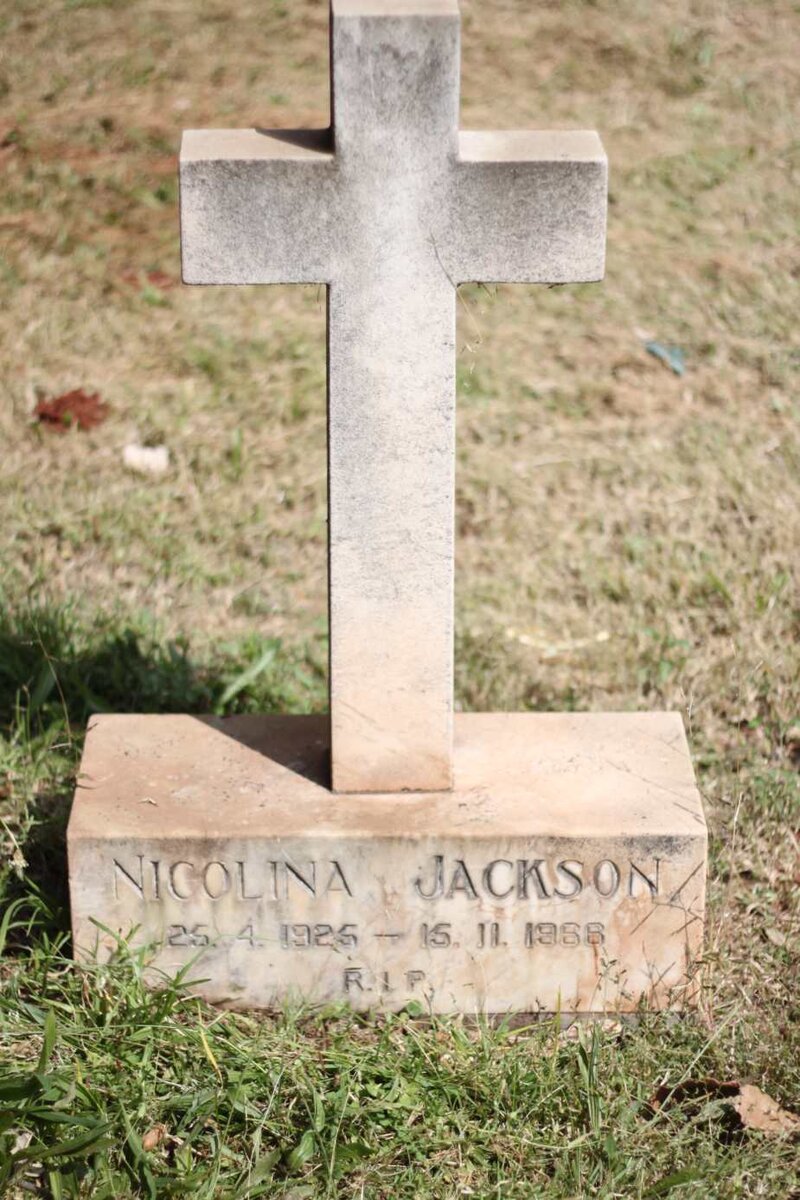 JACKSON Nicolina 1925-1966