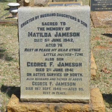 JAMESON George F. -1945 &amp; Matilda -1942 :: JAMESON George F. -1941