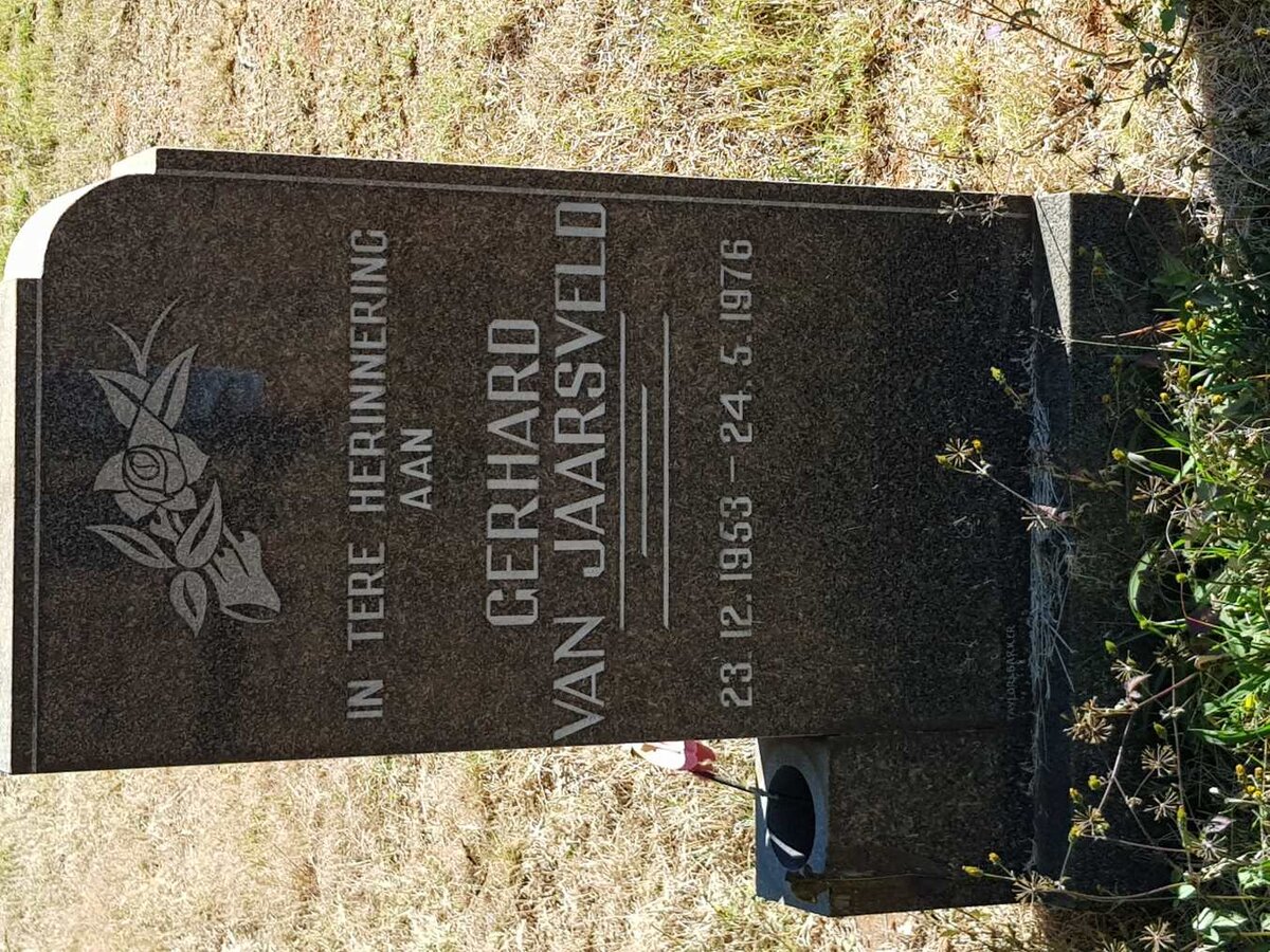 JAARSVELD Gerhard, van 1953-1976