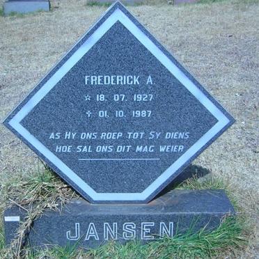 JANSEN Frederick A. 1927-1987