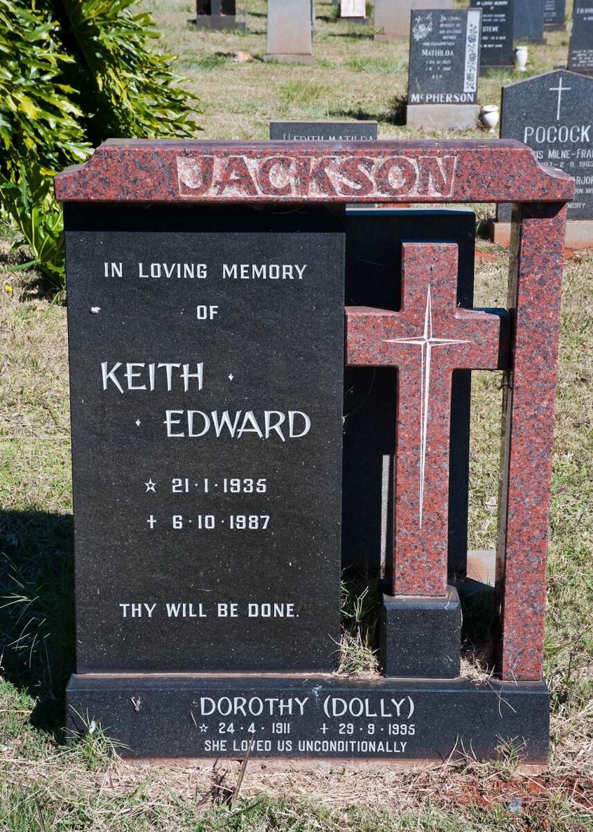 JACKSON Keith Edward 1935-1987 :: JACKSON Dorothy 1911-1995