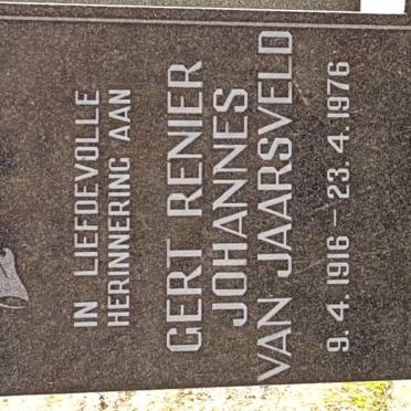 JAARSVELD Gert Renier Johannes, van 1916-1976