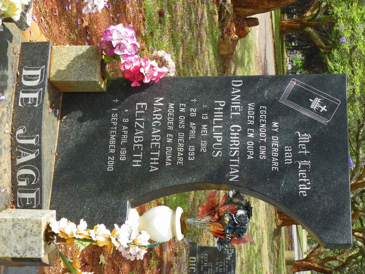 JAGER Daniël Christian Phillipus, de 1912-1993 &amp; Margaretha Elizabeth 1919-2010