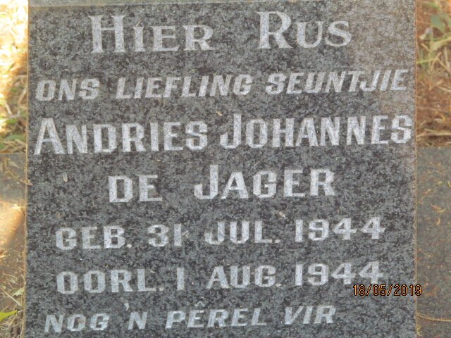 JAGER Andries Johannes, de 1944-1944