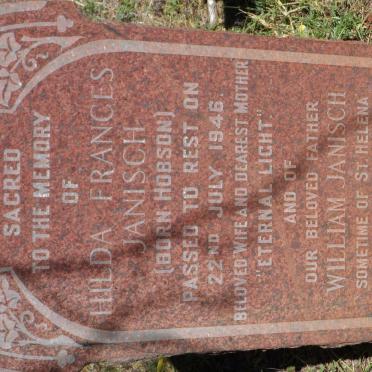 JANISCH William 1869-1954 &amp; Hilda Frances HOBSON -1946