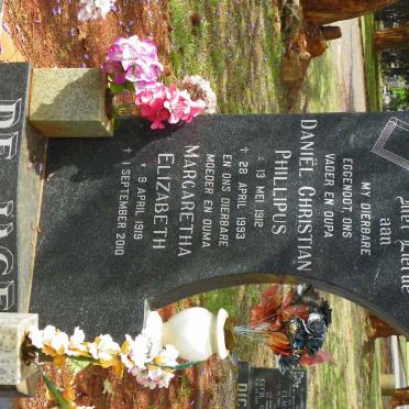 JAGER Daniël Christian Phillipus, de 1912-1993 &amp; Margaretha Elizabeth 1919-2010