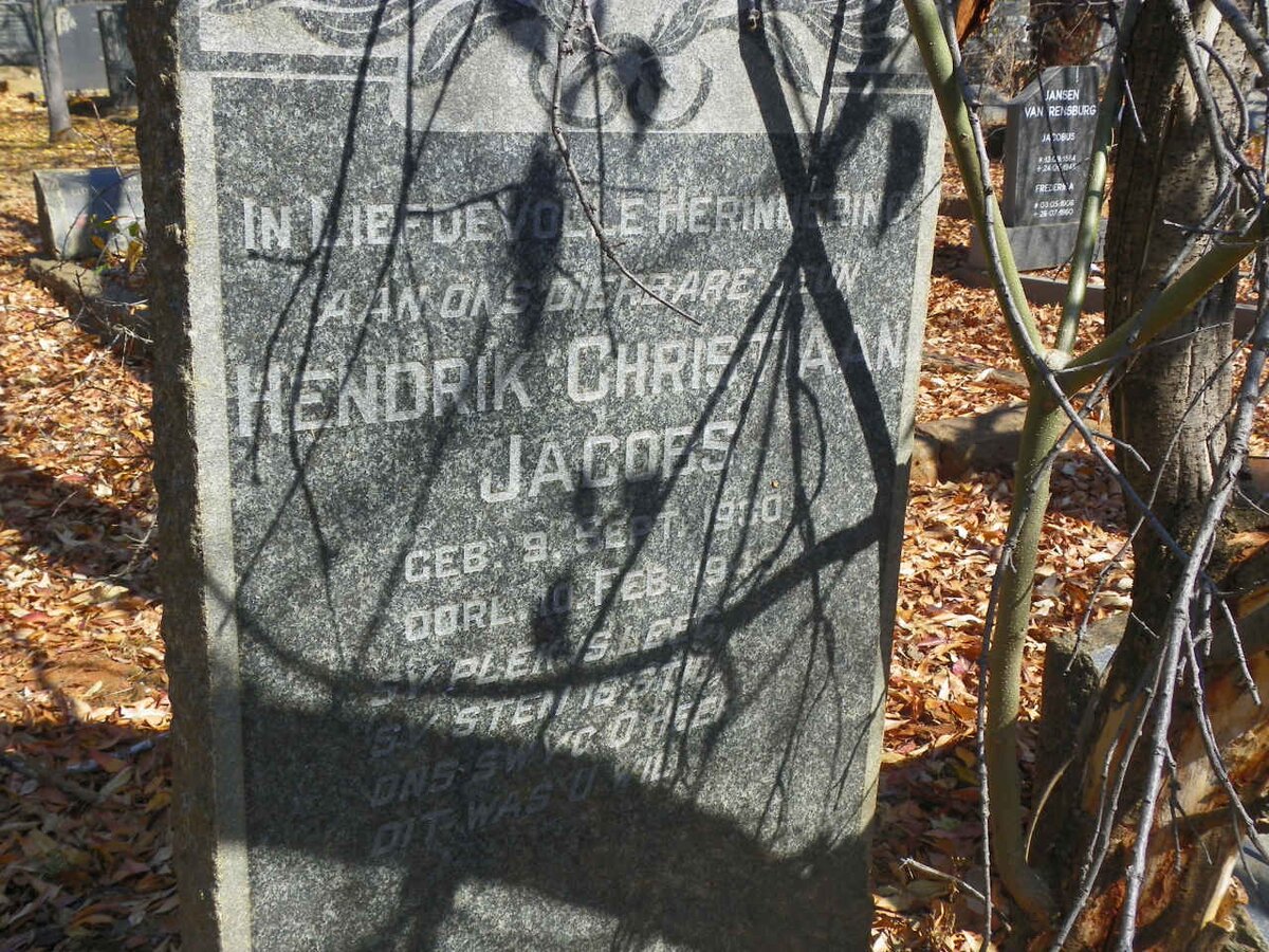 JACOBS Hendrik Christiaan 1930-1945