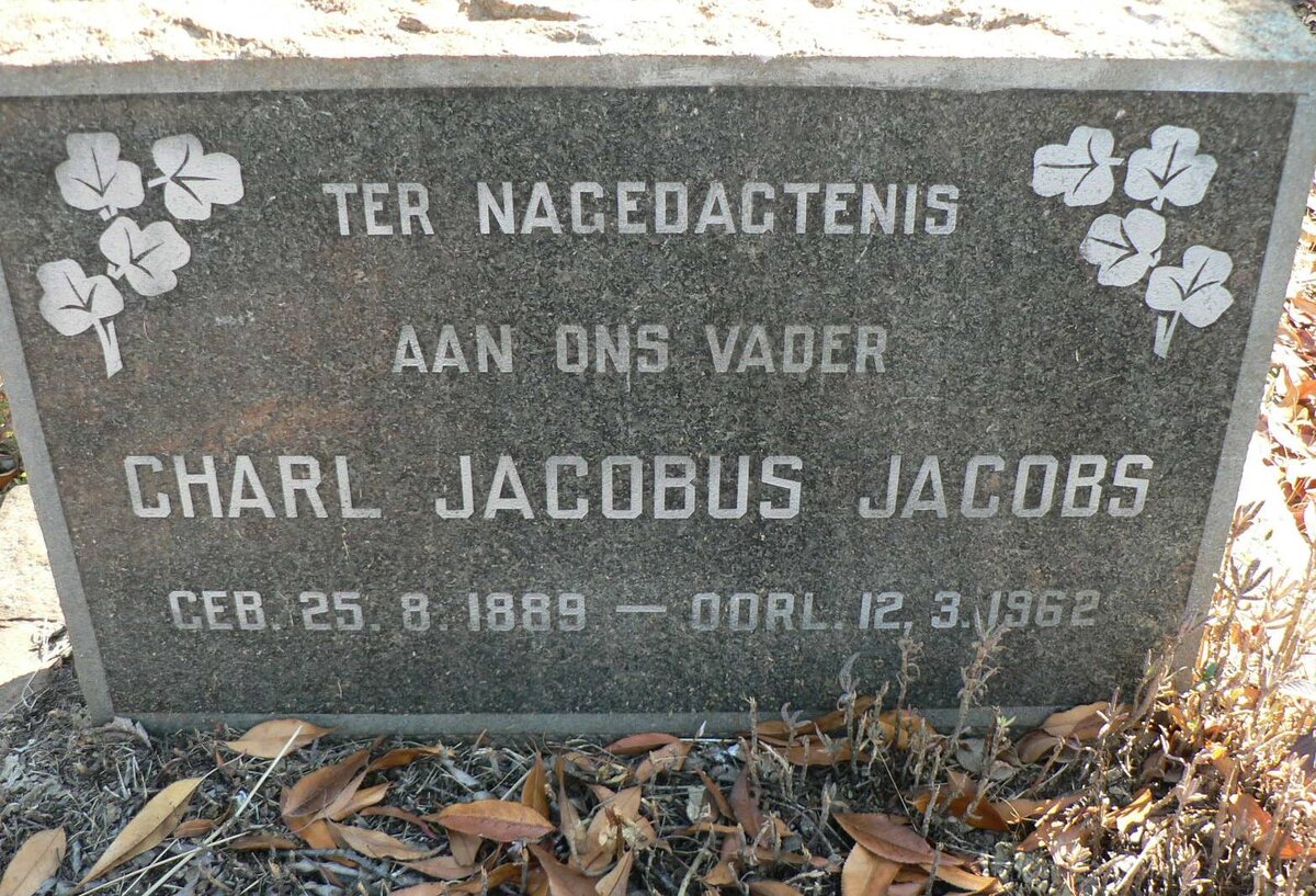 JACOBS Charl Jacobus 1889-1962