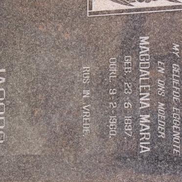 JACOBS Magdalena Maria 1897-1960