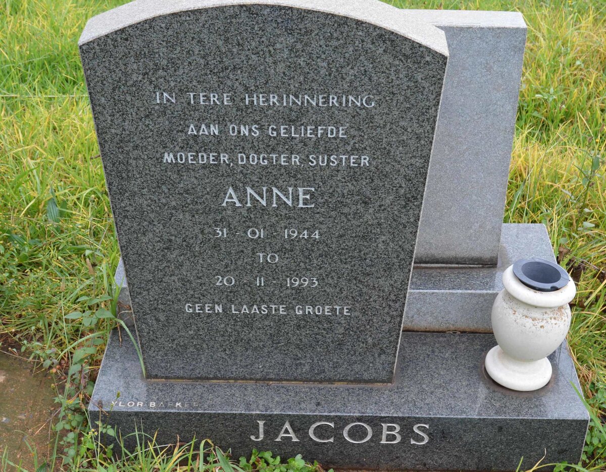 JACOBS Anne 1944-1993