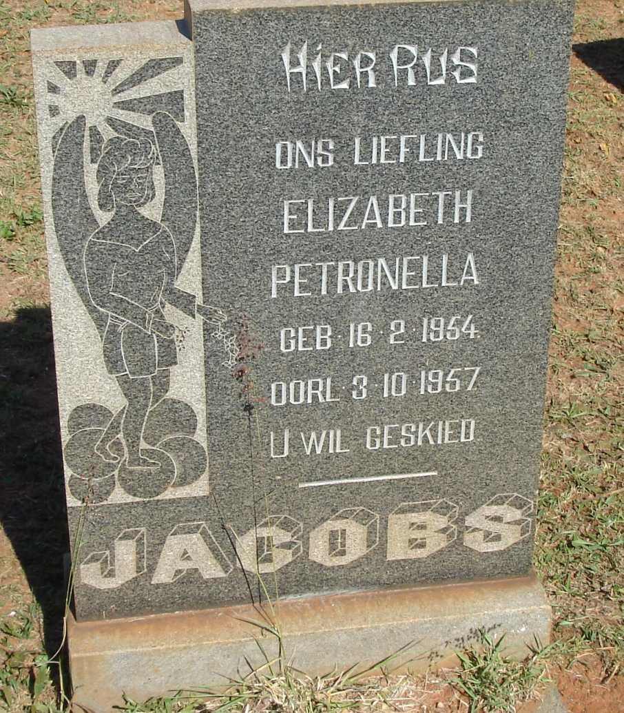 JACOBS Elizabeth Petronella 1954-1957