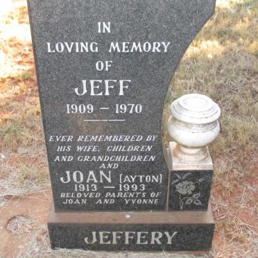 JEFFERY Jeff 1909-1970 &amp; Joan AYTON 1913-1993