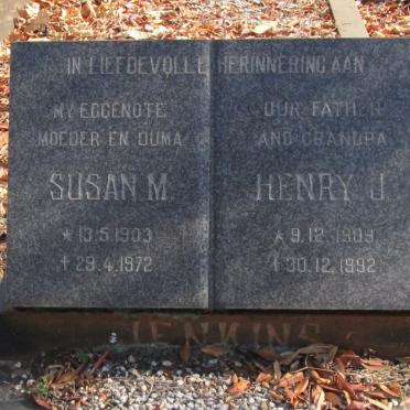 JENKINS Henry J. 1909-1992 &amp; Susanna M. 1903-1972