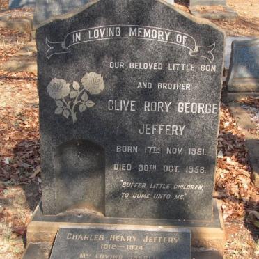 JEFFERY Charles Henry 1912-1974 :: JEFFERY Clive Rory George 1951-1958