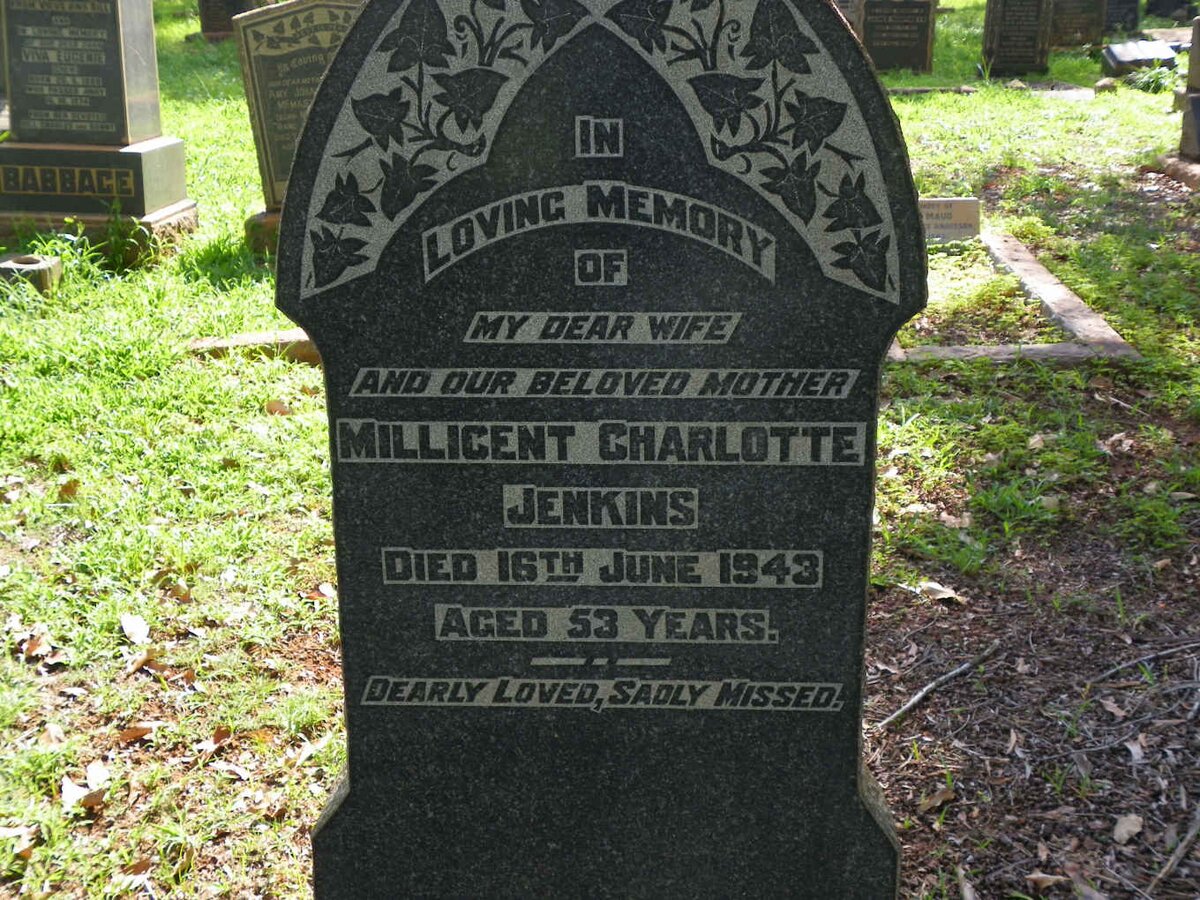JENKINS Millicent Charlotte  -1943