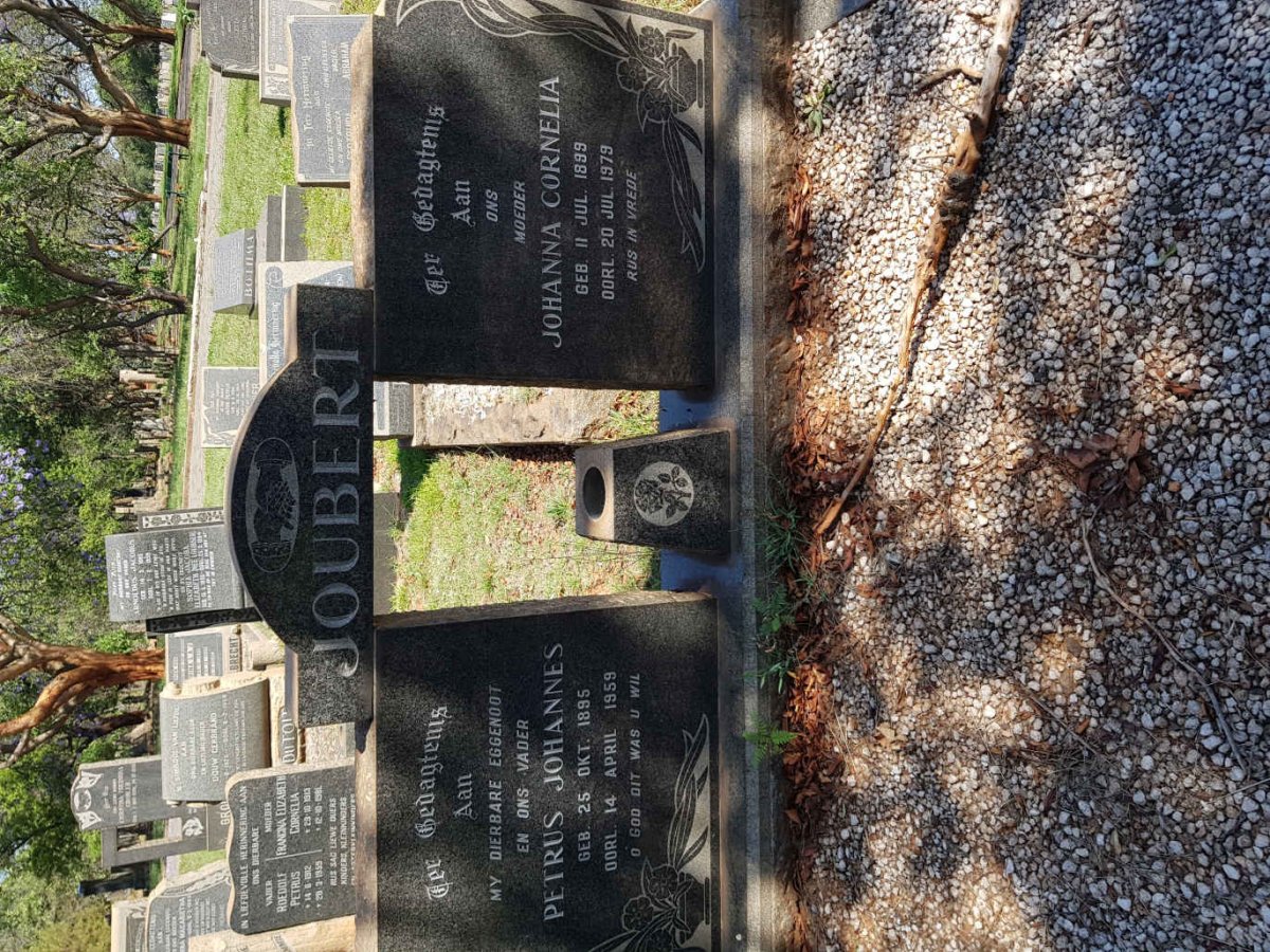 JOUBERT Petrus Johannes 1895-1959 &amp; Johanna Cornelia 1899-1979
