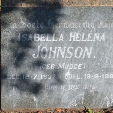 JOHNSON Isabella Helena nee MUDGE 1937-1966