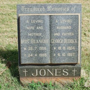 JONES George Deidrick 1904-1967 &amp; Iris Blanche 1906-1965