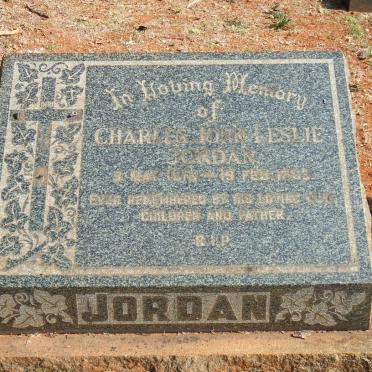 JORDAN Charles John Leslie ?-1963